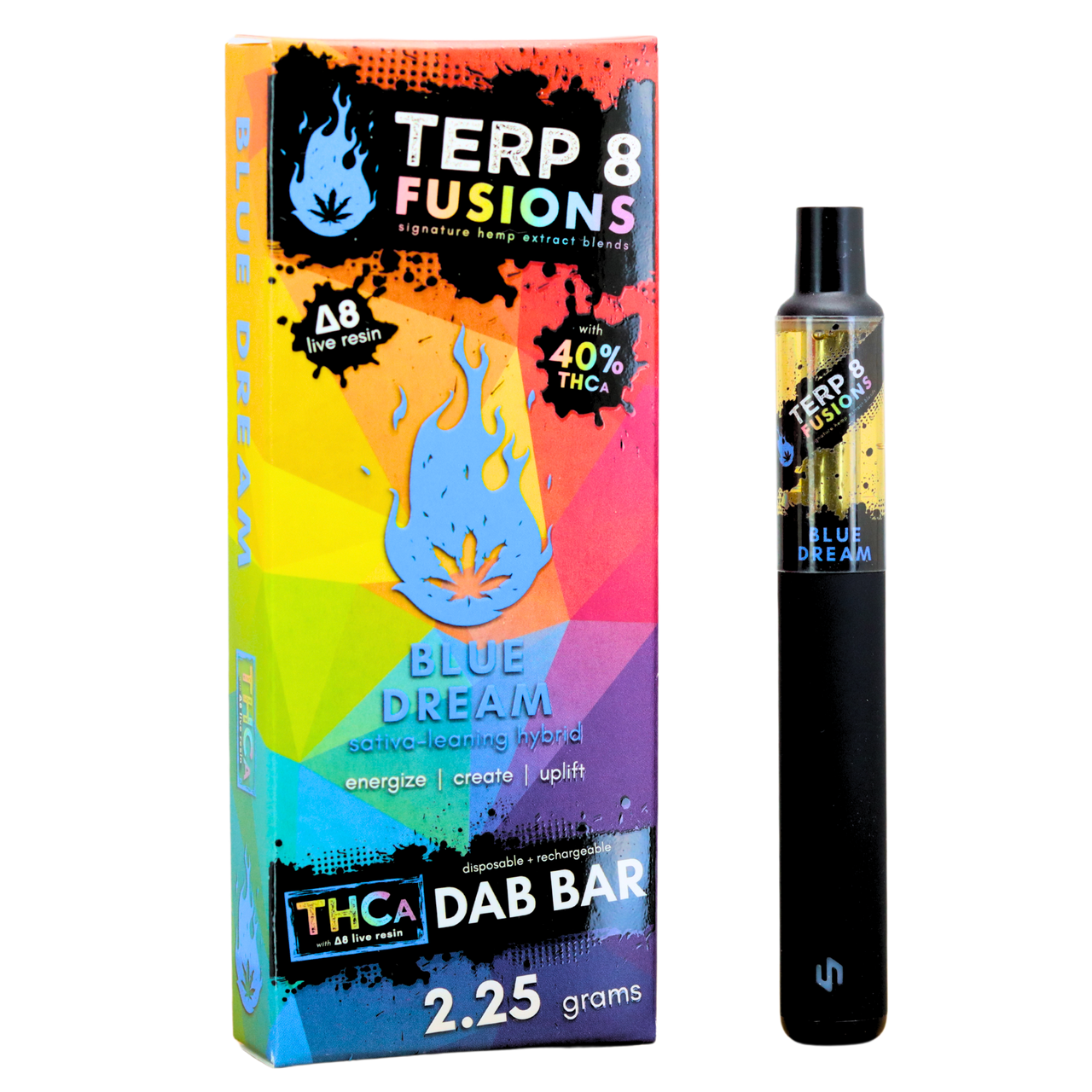 Blue Dream 2.25g THCA + D8 Live Resin Disposable Dab Bar | Terp 8